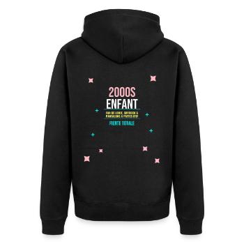 Enfant 2000s Fierté Totale - Veste à capuche bio Premium Unisexe - noir - Dos - Nico (187cm)