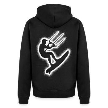 Kitesurf Enfants Hommes Kitesurf - Veste à capuche bio Premium Unisexe - noir - Dos - Nico (187cm)