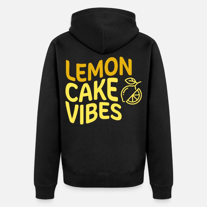 Gâteau au citron vibrateurs Zitronenkuchen - Veste à capuche bio Premium Unisexe - noir