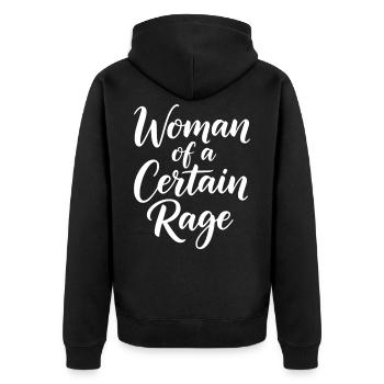 Femme d’une certaine rage Don pour les femmes fortes - Veste à capuche bio Premium Unisexe - noir - Dos - Nico (187cm)