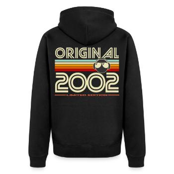 Original 2002 édition limitée - Veste à capuche bio Premium Unisexe - noir - Dos - Nico (187cm)