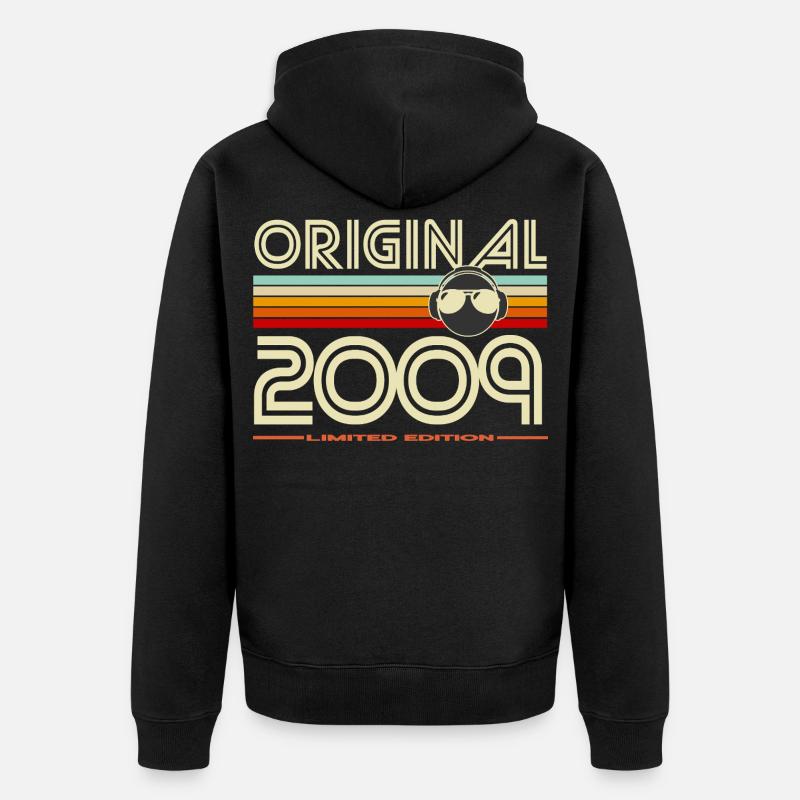Original 2009 Édition rétro - Veste à capuche bio Premium Unisexe - noir