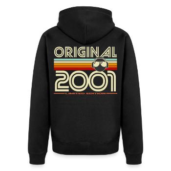 Original 2001 Édition Limitée Retro - Veste à capuche bio Premium Unisexe - noir - Dos - Nico (187cm)