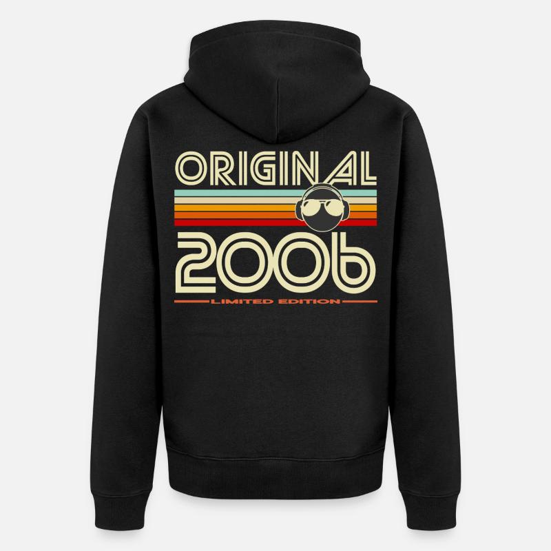 Rétro 2006 Édition Limitée - Veste à capuche bio Premium Unisexe - noir