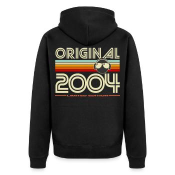 Original 2004 Limited Edition - Unisex Premium Organic Zip Hoodie - black - Back - Nico (187cm)