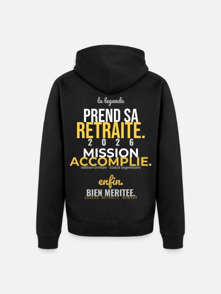 Retraite Accomplie - Veste à capuche bio Premium Unisexe - noir