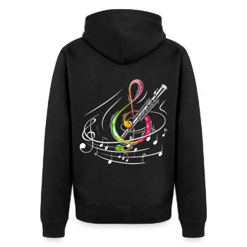 Marimbiste Musicien de percussion de pratique - Veste à capuche bio Premium Unisexe - noir - Dos - Nico (187cm)
