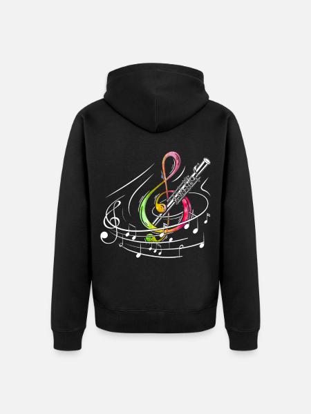 Marimba Player Practice Percussion Pit Musician - Unisex Premium Organic Zip Hoodie - black