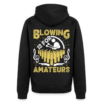 Le soufflage du joueur de marimba est pour les percussions amateurs - Veste à capuche bio Premium Unisexe - noir - Dos - Nico (187cm)