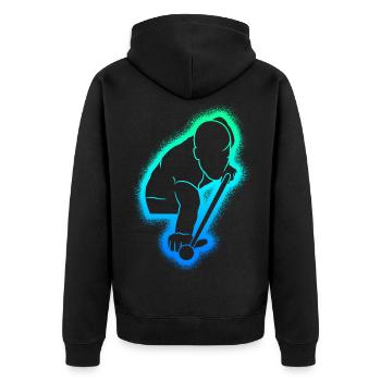 Billard Billiard Pool Herren Kinder Jungen Snooker - Unisex Premium Bio Zip Hoodie - Schwarz - Hinten - Nico (187cm)