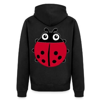 Coccinelle manga - Veste à capuche bio Premium Unisexe - noir - Dos - Nico (187cm)