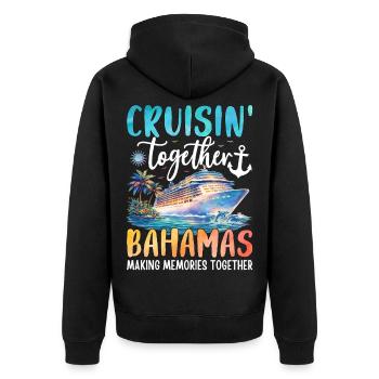 Croisière ensemble aux Bahamas - Veste à capuche bio Premium Unisexe - noir - Dos - Nico (187cm)