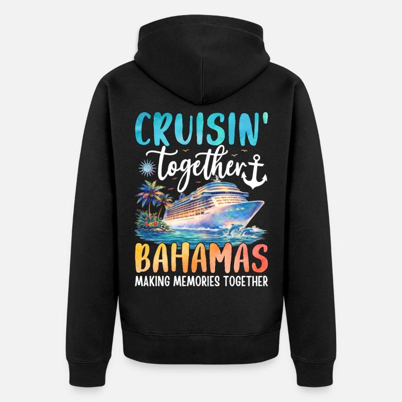 Croisière ensemble aux Bahamas - Veste à capuche bio Premium Unisexe - noir