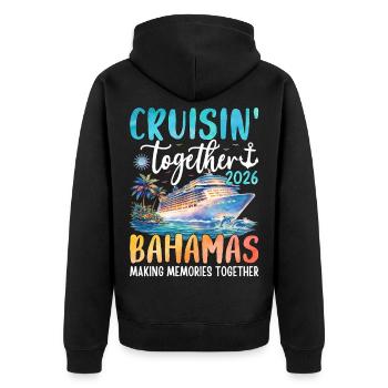 Croisière ensemble aux Bahamas 2026 - Veste à capuche bio Premium Unisexe - noir - Dos - Nico (187cm)