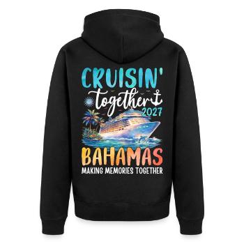 Cruisin Together Bahamas 2027 - Veste à capuche bio Premium Unisexe - noir - Dos - Nico (187cm)