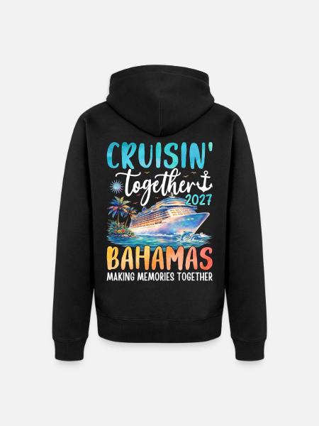 Cruisin Together Bahamas 2027 - Unisex Premium Organic Zip Hoodie - black