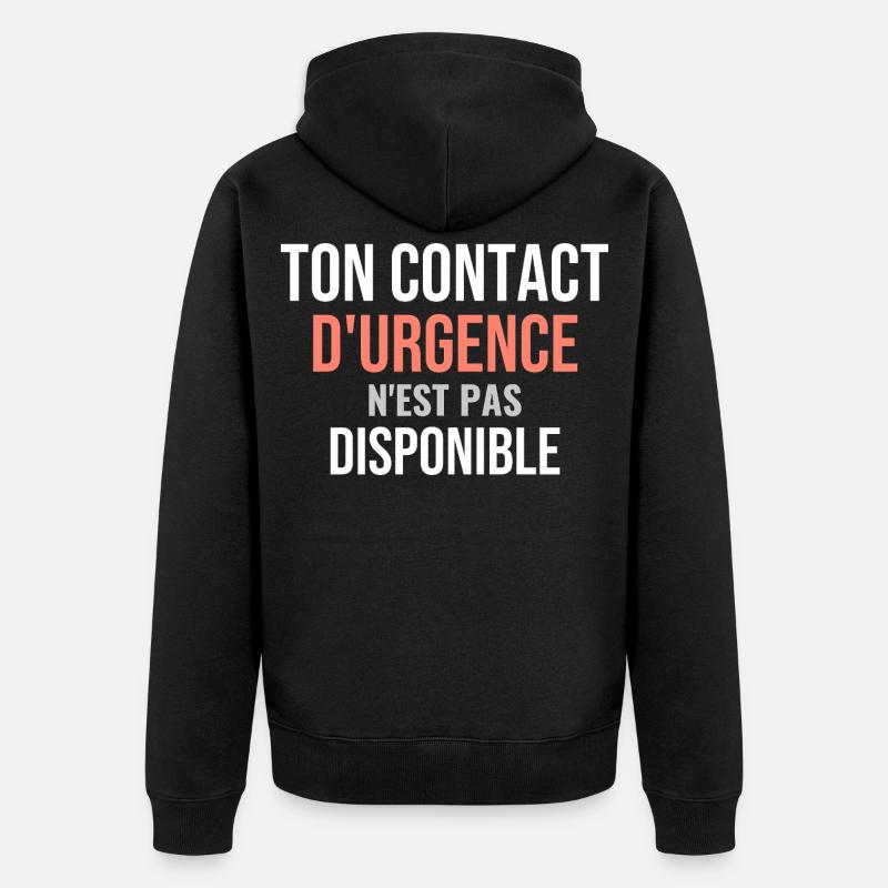 Pas Urgence - Veste à capuche bio Premium Unisexe - noir