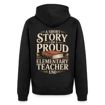 Enseignant d’école primaire Une nouvelle Enseignant de primaire - Veste à capuche bio Premium Unisexe - noir - Dos - Nico (187cm)