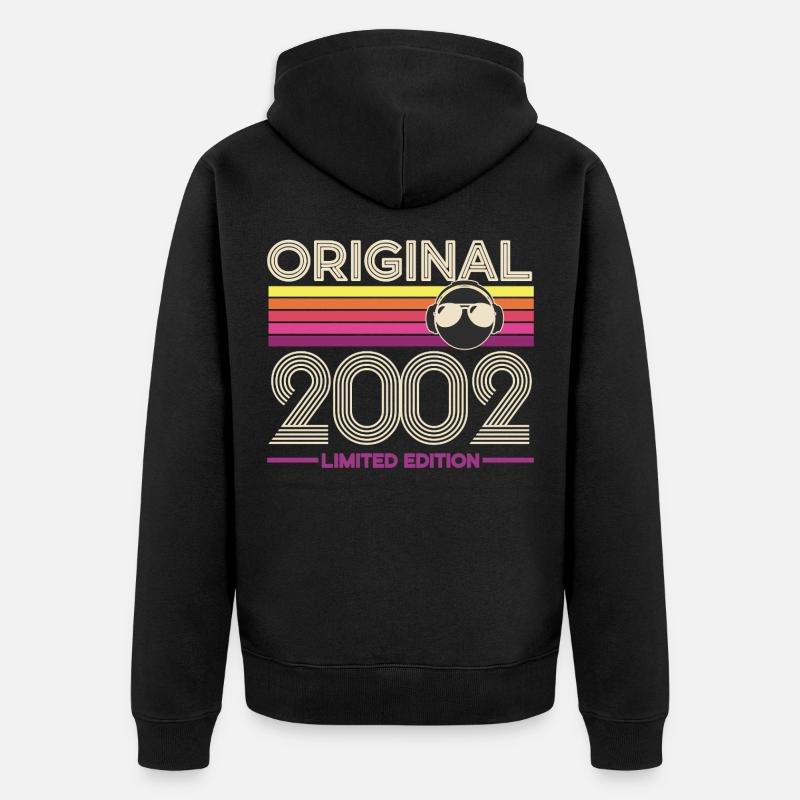 Original 2002 Édition Vintage - Veste à capuche bio Premium Unisexe - noir