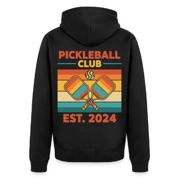 Pickleball Club Créé 2024 Joueur Humoristique Pickle Ball - Veste à capuche bio Premium Unisexe - noir - Dos - Nico (187cm)