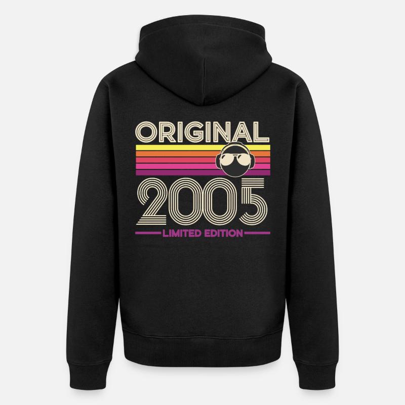 Original 2005 Édition Retro - Veste à capuche bio Premium Unisexe - noir