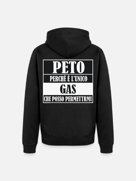 Peto Perche Unico Gas - Unisex Premium Bio Zip Hoodie - Schwarz