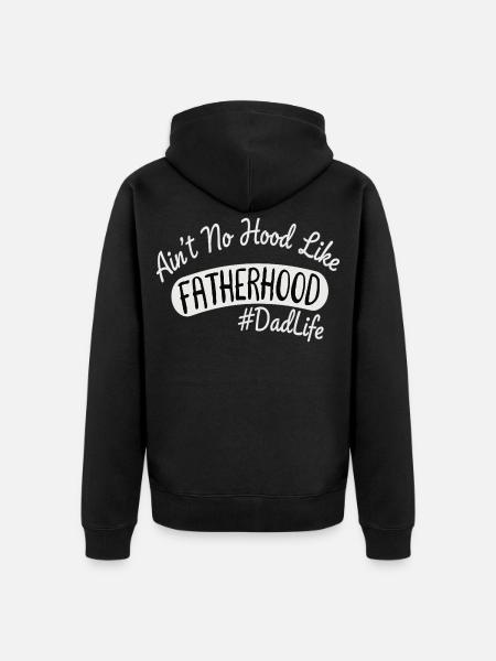 Vater Spruch DadLife Fatherhood - Unisex Premium Organic Zip Hoodie - black