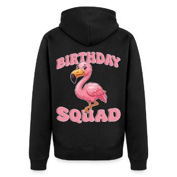 Équipe d’anniversaire Croisière d’été sur la plage Flamingo - Veste à capuche bio Premium Unisexe - noir - Dos - Nico (187cm)