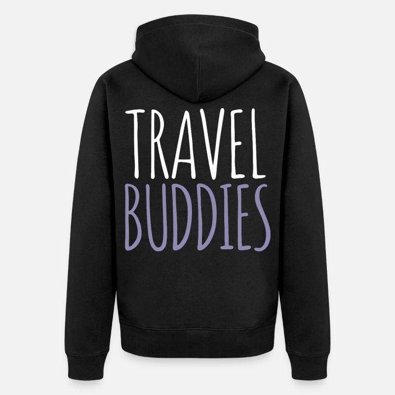 Compagnon de voyage - Veste à capuche bio Premium Unisexe - noir