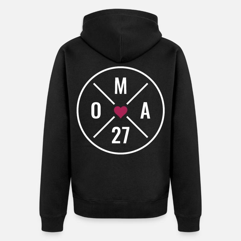 Granny 27 Cœur - Veste à capuche bio Premium Unisexe - noir