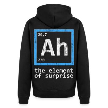 Ah, élément du tableau périodique surprise - Veste à capuche bio Premium Unisexe - noir - Dos - Nico (187cm)