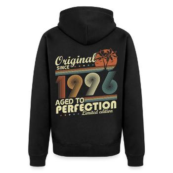 Original 1996 Vintage Retro Geburtstag Geschenk - Veste à capuche bio Premium Unisexe - noir - Dos - Nico (187cm)