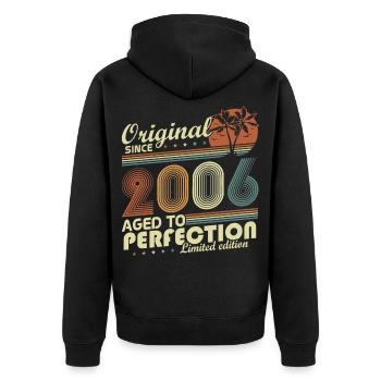 Original 2006 Vintage Retro Geburtstag Geschenk - Veste à capuche bio Premium Unisexe - noir - Dos - Nico (187cm)