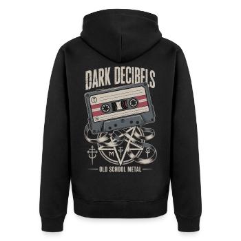 Heavy Metal Shirt Old School Metal Cassette - Veste à capuche bio Premium Unisexe - noir - Dos - Nico (187cm)