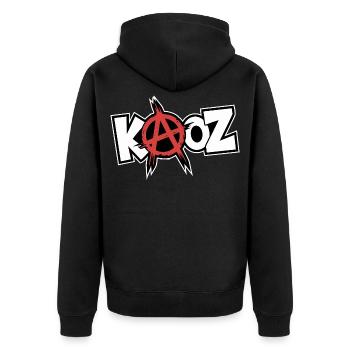 Kool KAOZ Anarchy Graffiti - Veste à capuche bio Premium Unisexe - noir - Dos - Nico (187cm)