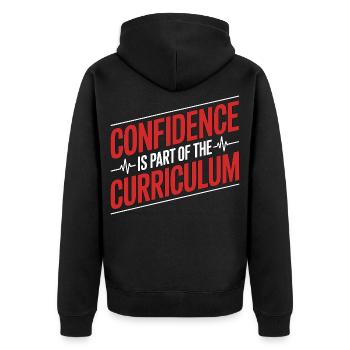 Paramedic Confidence Is Part Of Emergency Services - Unisex Premium Bio Zip Hoodie - Schwarz - Hinten - Nico (187cm)