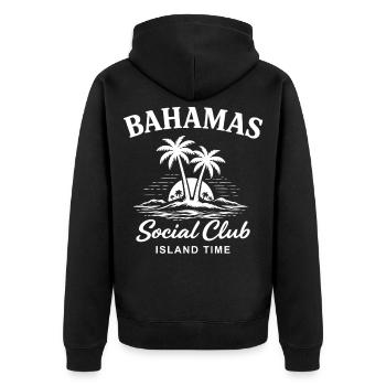 Heure du Club Social des Bahamas - Veste à capuche bio Premium Unisexe - noir - Dos - Nico (187cm)