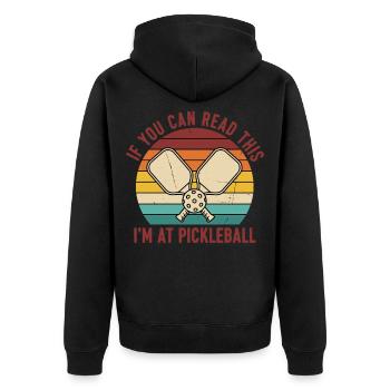 Joueur drôle de pickleball Je suis au terrain de pickleball - Veste à capuche bio Premium Unisexe - noir - Dos - Nico (187cm)