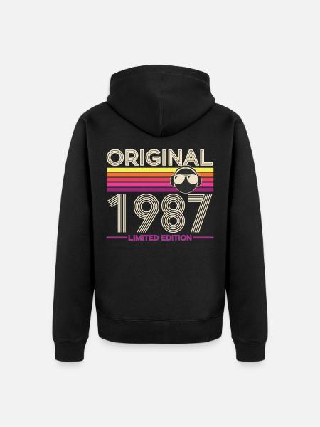 Original 1987 Limited Edition - Unisex Premium Organic Zip Hoodie - black