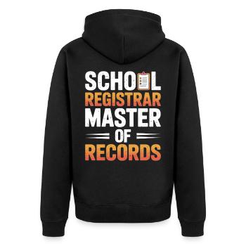 Secrétariat scolaire Bureau de l’école Organisation École - Veste à capuche bio Premium Unisexe - noir - Dos - Nico (187cm)