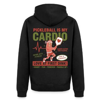 Le pickleball est mon cardio Joueur drôle de pickleball - Veste à capuche bio Premium Unisexe - noir - Dos - Nico (187cm)