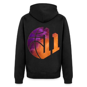 NUMÉRO 11 BASKETBALL 11E ANNIVERSAIRE - Veste à capuche bio Premium Unisexe - noir - Dos - Nico (187cm)