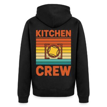Pickleball Funny Kitchen Crew Player Love - Unisex Premium Organic Zip Hoodie - black - Back - Nico (187cm)