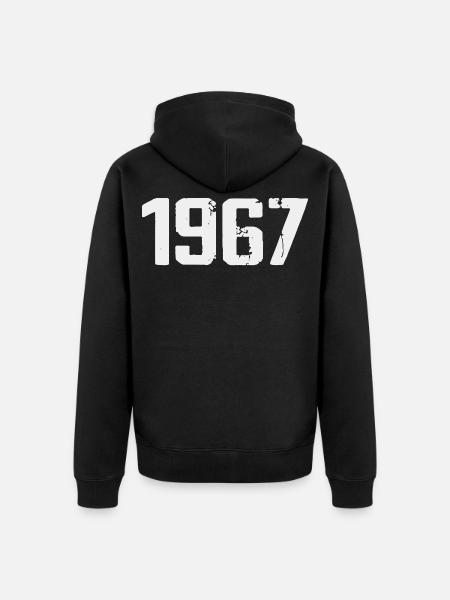 Legendär seit 1967, Vintage 1967, Retro 1967 - Unisex Premium Bio Zip Hoodie - Schwarz