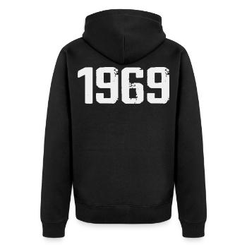 Légendaire depuis 1969 Vintage 1969 Retro 1969 - Veste à capuche bio Premium Unisexe - noir - Dos - Nico (187cm)