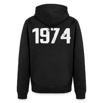 Légendaire depuis 1974 Vintage 1974 Retro 1974 - Veste à capuche bio Premium Unisexe - noir - Dos - Nico (187cm)