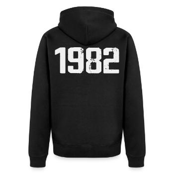 Légendaire depuis 1982 Vintage 1982 Retro 1982 - Veste à capuche bio Premium Unisexe - noir - Dos - Nico (187cm)