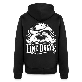 Amour de la danse en ligne - Veste à capuche bio Premium Unisexe - noir - Dos - Nico (187cm)