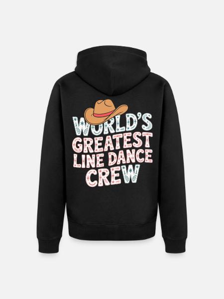 World's Best Line Dance Crew - Unisex Premium Organic Zip Hoodie - black