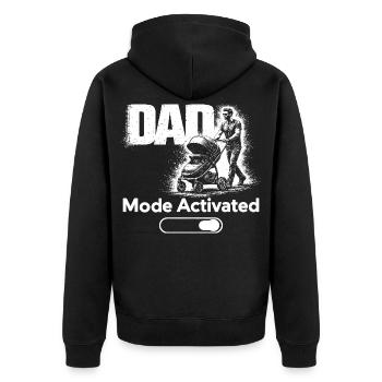 Chemise activée en mode papa Poussette pour bébé Nouveau Papa - Veste à capuche bio Premium Unisexe - noir - Dos - Nico (187cm)